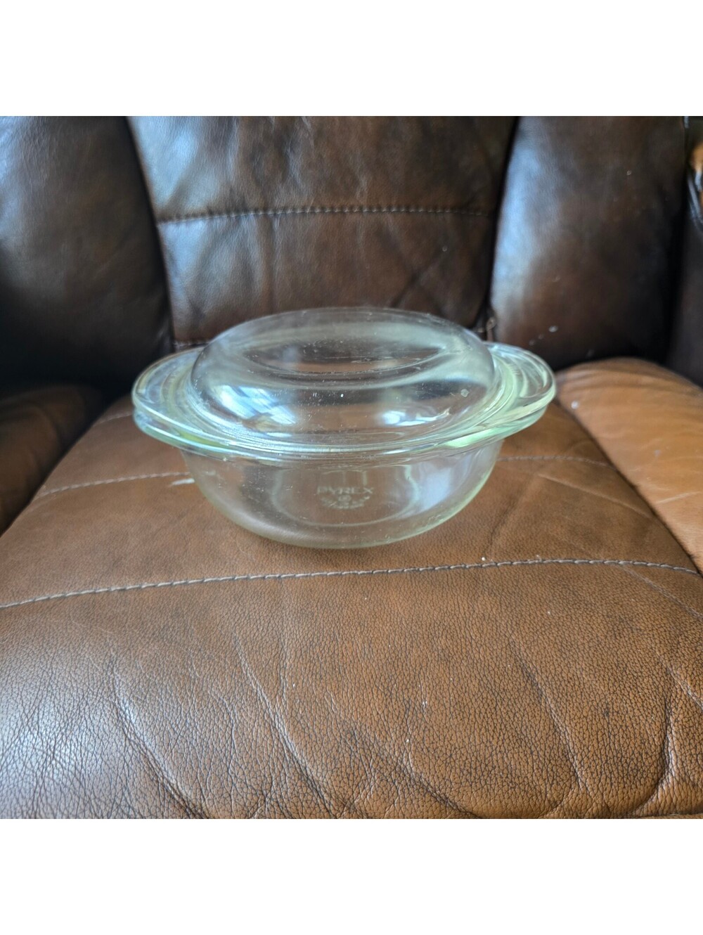 Vintage Pyrex 022 1 Qt Clear Glass Round Casserole Dish with Lid USA Ovenware